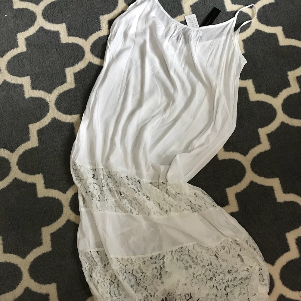 White lace maxi dress